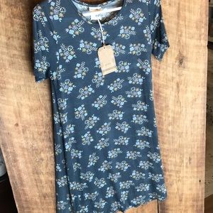 Gray floral dress